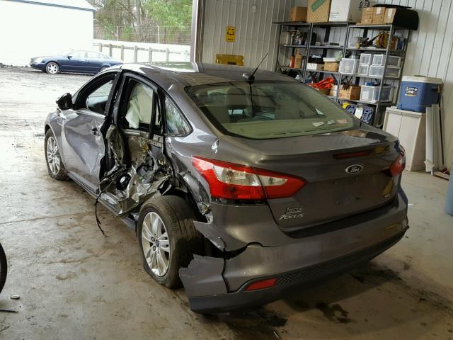 1FAHP3H24CL192019 - 2012 FORD FOCUS SEL GRAY photo 3