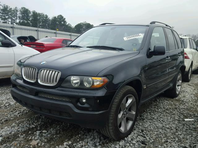 5UXFB53574LV01527 - 2004 BMW X5 4.4I BLACK photo 2