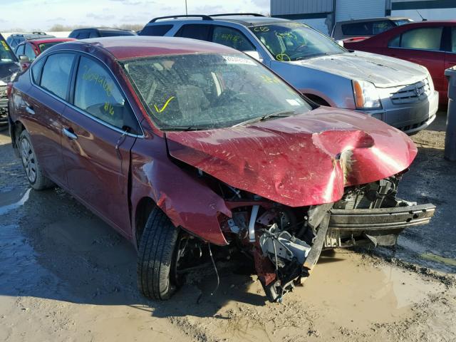 3N1AB7AP4HL638207 - 2017 NISSAN SENTRA S MAROON photo 1