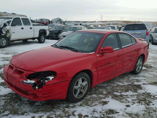 1G2NW52E1YM814452 - 2000 PONTIAC GRAND AM G RED photo 2