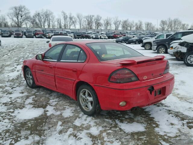 1G2NW52E1YM814452 - 2000 PONTIAC GRAND AM G RED photo 3