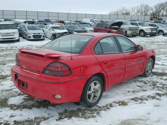 1G2NW52E1YM814452 - 2000 PONTIAC GRAND AM G RED photo 4