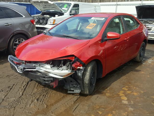 2T1BURHE8FC294117 - 2015 TOYOTA COROLLA L RED photo 2