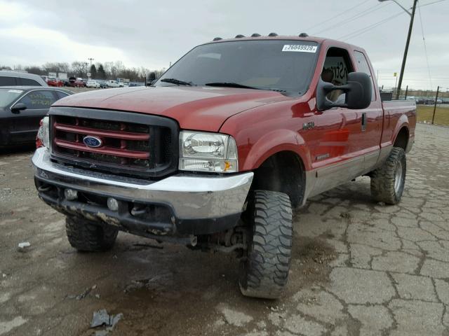 1FTNX21F72ED29302 - 2002 FORD F250 SUPER MAROON photo 2