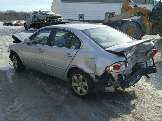 KNAGE123385274852 - 2008 KIA OPTIMA SILVER photo 3