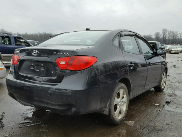 KMHDU46D28U538111 - 2008 HYUNDAI ELANTRA GL BLACK photo 4