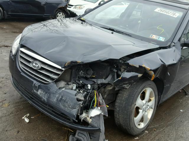 KMHDU46D28U538111 - 2008 HYUNDAI ELANTRA GL BLACK photo 9