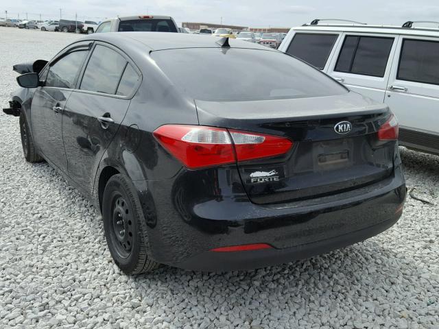 KNAFK4A64F5418813 - 2015 KIA FORTE LX BLACK photo 3