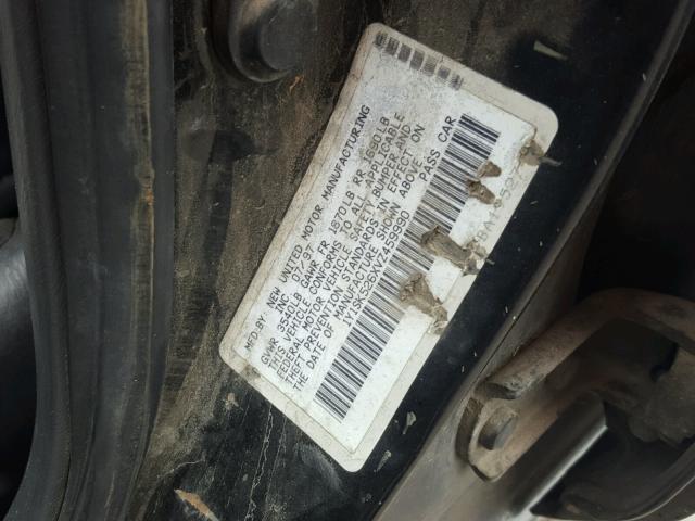 1Y1SK526XVZ459990 - 1997 GEO PRIZM BASE BLACK photo 10