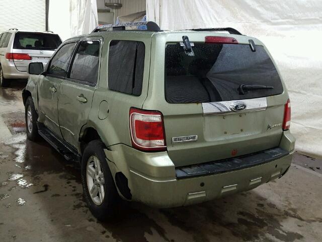 1FMCU49H98KA79844 - 2008 FORD ESCAPE HEV GREEN photo 3