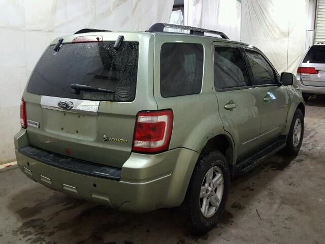 1FMCU49H98KA79844 - 2008 FORD ESCAPE HEV GREEN photo 4