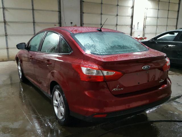 1FADP3F28DL289680 - 2013 FORD FOCUS SE RED photo 3