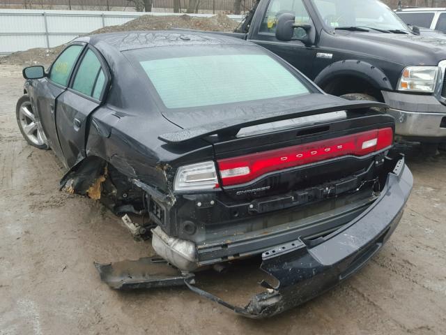 2B3CL3CG2BH521591 - 2011 DODGE CHARGER BLACK photo 3