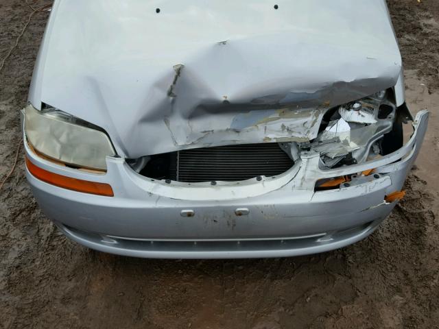 KL1TD66677B747990 - 2007 CHEVROLET AVEO BASE SILVER photo 7