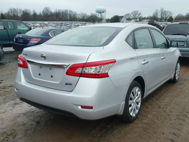 3N1AB7AP5DL799272 - 2013 NISSAN SENTRA S SILVER photo 4