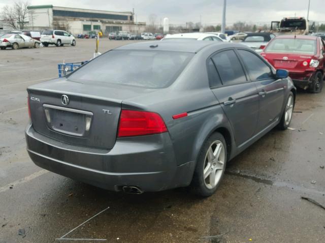 19UUA66205A066545 - 2005 ACURA TL GRAY photo 4