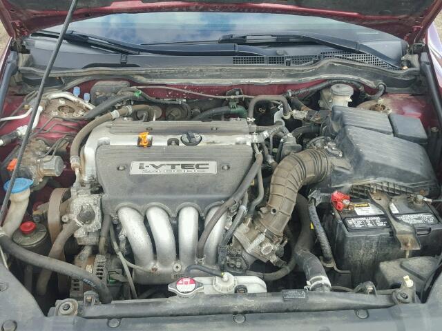 1HGCM56356A101555 - 2006 HONDA ACCORD SE BURGUNDY photo 7