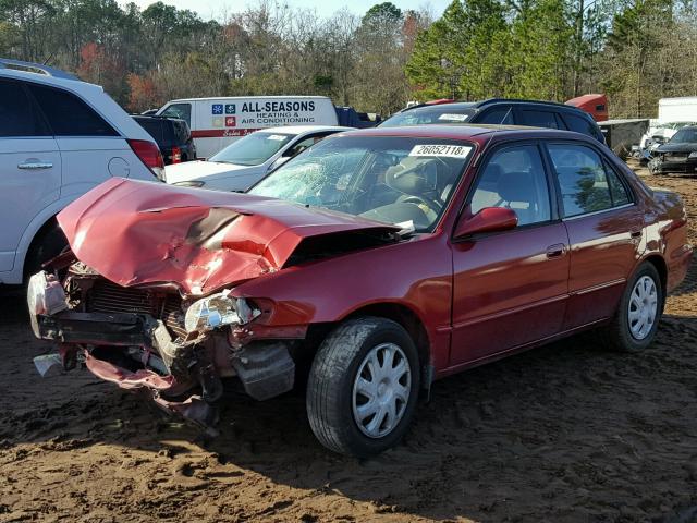 1NXBR12E92Z623833 - 2002 TOYOTA COROLLA CE RED photo 2