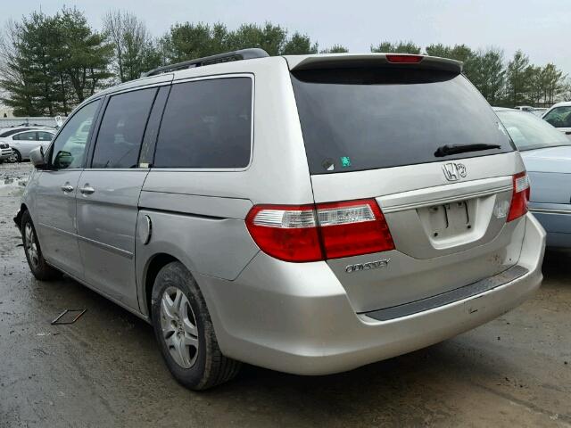 5FNRL38717B443433 - 2007 HONDA ODYSSEY EX SILVER photo 3