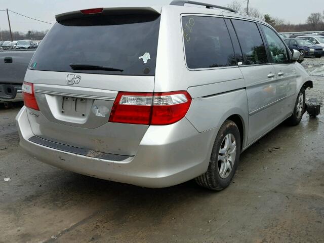 5FNRL38717B443433 - 2007 HONDA ODYSSEY EX SILVER photo 4