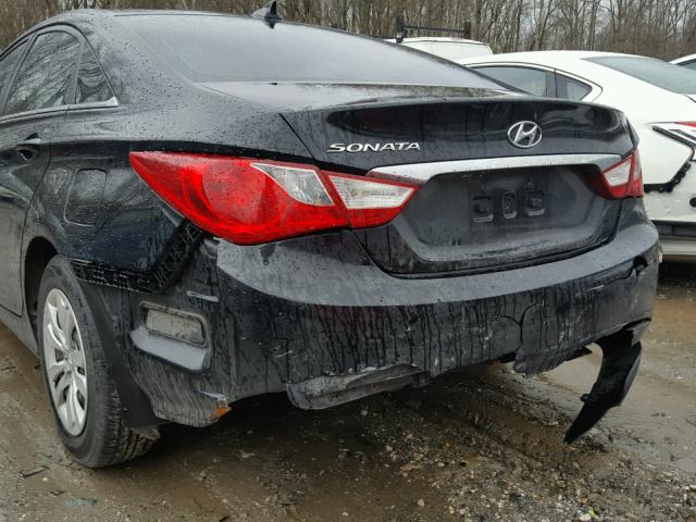 5NPEB4ACXCH497808 - 2012 HYUNDAI SONATA GLS BLACK photo 9