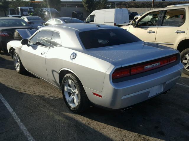 2C3CDYAG4CH176940 - 2012 DODGE CHALLENGER SILVER photo 3