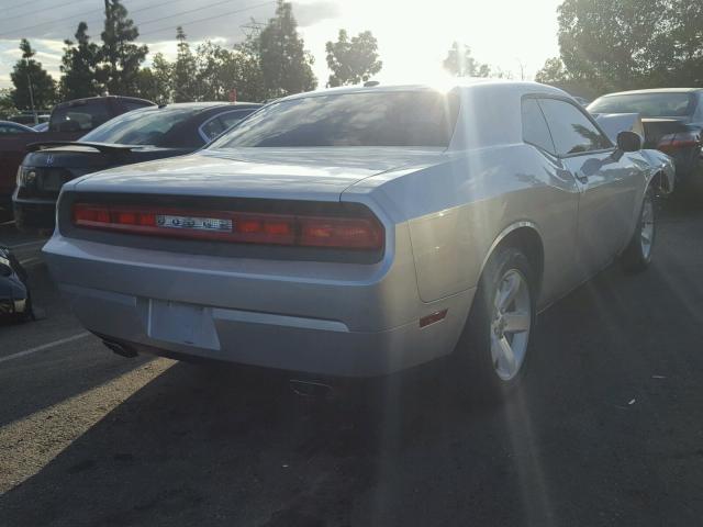 2C3CDYAG4CH176940 - 2012 DODGE CHALLENGER SILVER photo 4