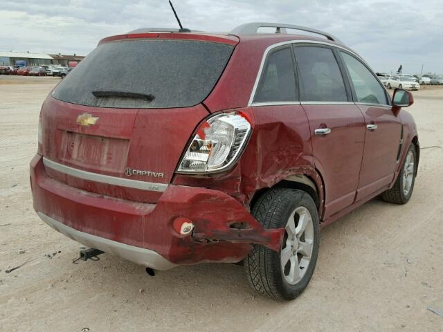 3GNAL4EKXDS586595 - 2013 CHEVROLET CAPTIVA LT RED photo 4