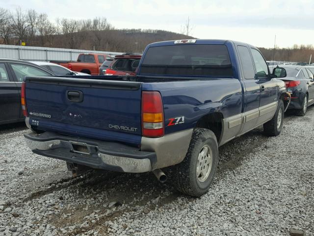 2GCEK19TX21165290 - 2002 CHEVROLET SILVERADO BLUE photo 4