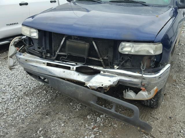 2GCEK19TX21165290 - 2002 CHEVROLET SILVERADO BLUE photo 9