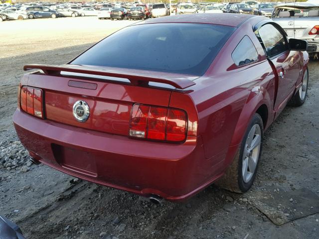 1ZVHT82H385124996 - 2008 FORD MUSTANG GT RED photo 4