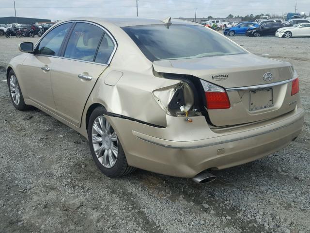 KMHGC4DE6BU145232 - 2011 HYUNDAI GENESIS 3. GOLD photo 3