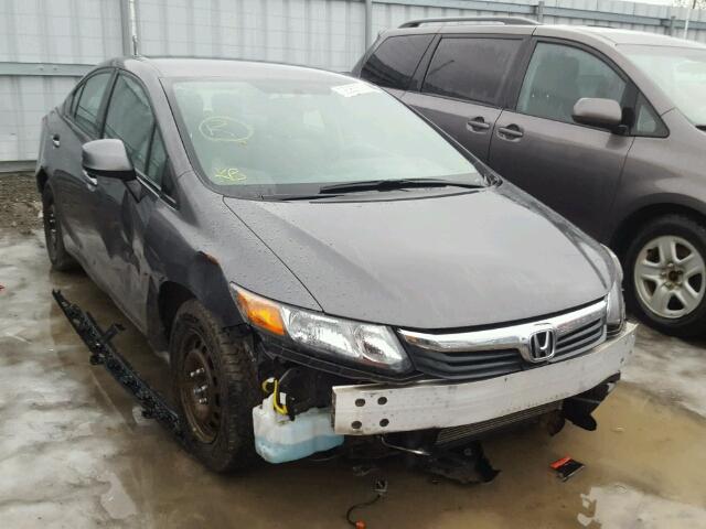 2HGFB2F44CH051447 - 2012 HONDA CIVIC LX GRAY photo 1