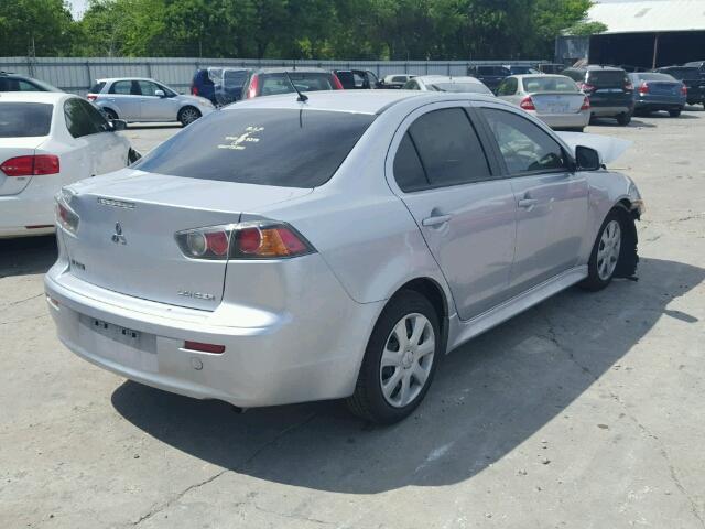 JA32U2FU6EU008749 - 2014 MITSUBISHI LANCER ES/ SILVER photo 4