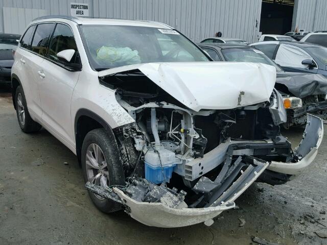 5TDJKRFH6FS142844 - 2015 TOYOTA HIGHLANDER WHITE photo 1