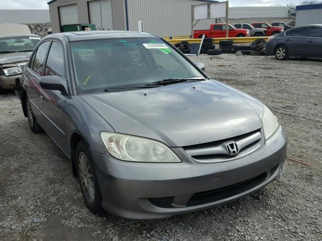 2HGES26775H618047 - 2005 HONDA CIVIC EX GRAY photo 1