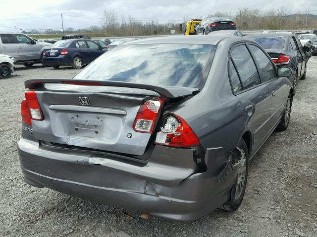 2HGES26775H618047 - 2005 HONDA CIVIC EX GRAY photo 4