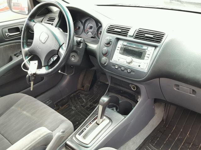 2HGES26775H618047 - 2005 HONDA CIVIC EX GRAY photo 9