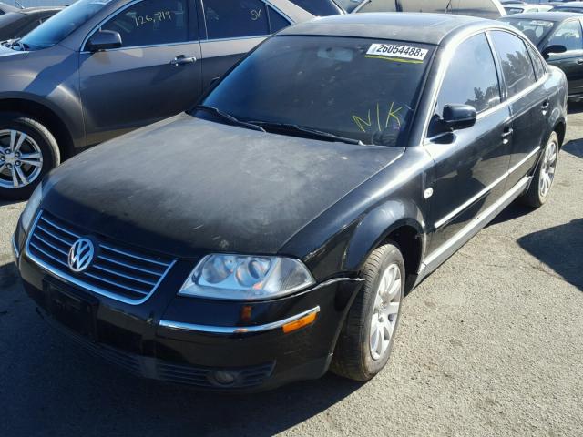 WVWPD63B21P104842 - 2001 VOLKSWAGEN PASSAT GLS BLACK photo 2