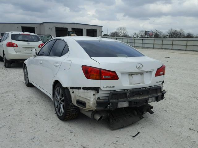 JTHBK262285069549 - 2008 LEXUS IS 250 WHITE photo 3