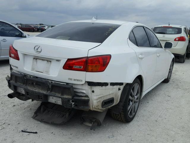 JTHBK262285069549 - 2008 LEXUS IS 250 WHITE photo 4