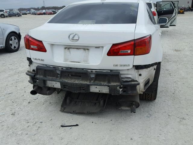 JTHBK262285069549 - 2008 LEXUS IS 250 WHITE photo 9