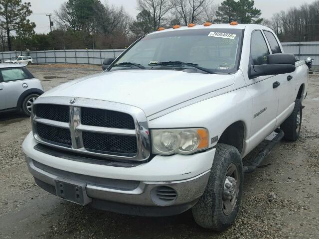 3D7KU28D73G851184 - 2003 DODGE RAM 2500 S WHITE photo 2