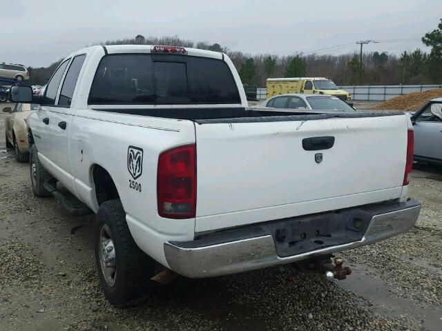 3D7KU28D73G851184 - 2003 DODGE RAM 2500 S WHITE photo 3