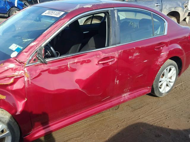 4S3BMBG66D3002830 - 2013 SUBARU LEGACY 2.5 MAROON photo 10