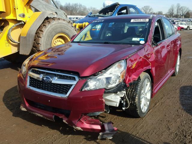 4S3BMBG66D3002830 - 2013 SUBARU LEGACY 2.5 MAROON photo 2