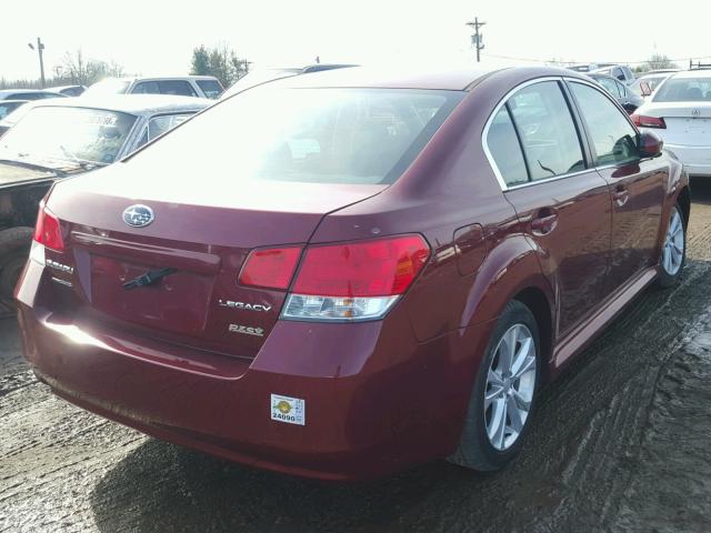 4S3BMBG66D3002830 - 2013 SUBARU LEGACY 2.5 MAROON photo 4