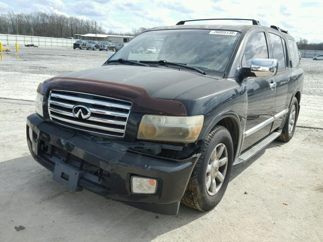 5N3AA08A16N802294 - 2006 INFINITI QX56 BLACK photo 2