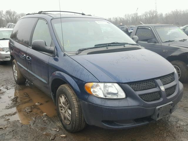 1B4GP45351B245089 - 2001 DODGE CARAVAN SP BLUE photo 1