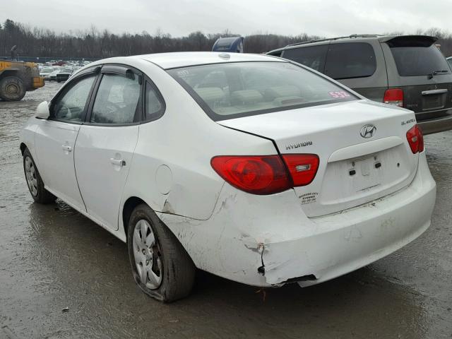 KMHDU46D78U475703 - 2008 HYUNDAI ELANTRA GL WHITE photo 3